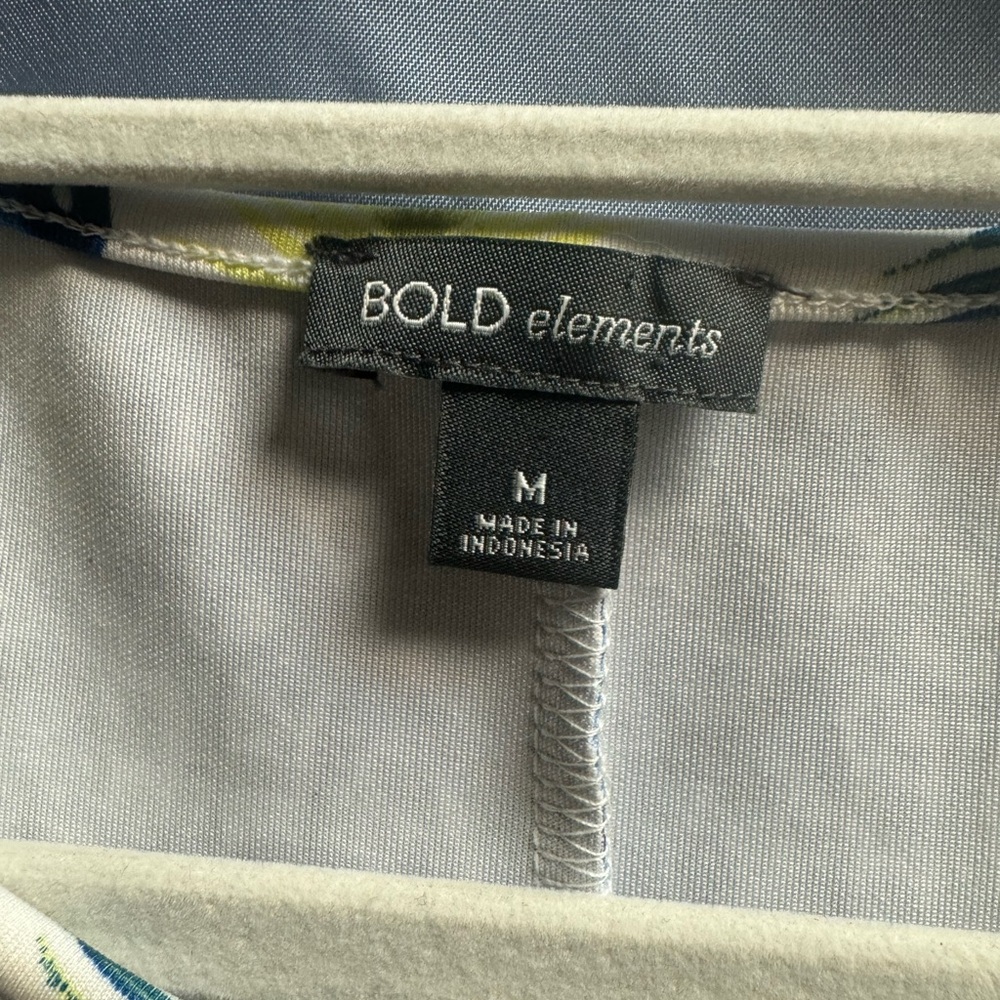 Bold Elements Blue And Green Patterned Dress - image 3